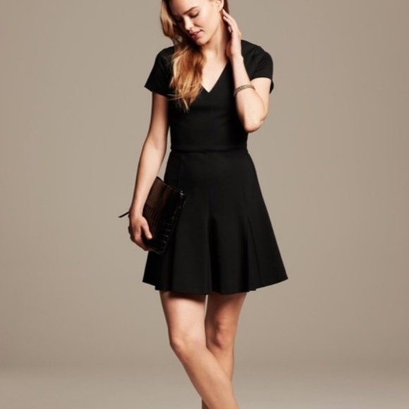Banana Republic Ponte Fit & Flare Dress - Picture 1 of 11